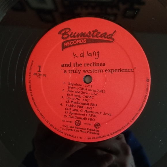 K.D. Lang and the Reclines A Truly Western Exp. Vinyl LP ⏺3/$40+Free Shipping!🚚 - Picture 5 of 8